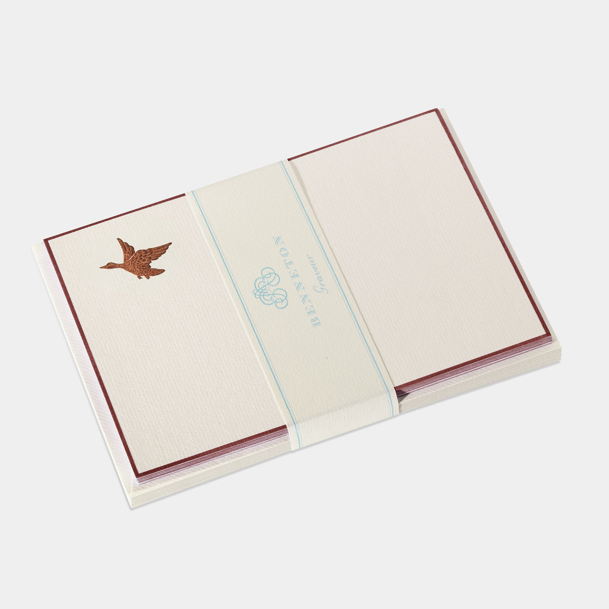 Cartes de correspondance de canard marron Benneton Graveur
