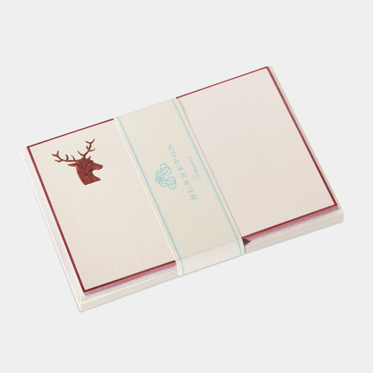 Cartes de correspondance de cerf marron Benneton Graveur