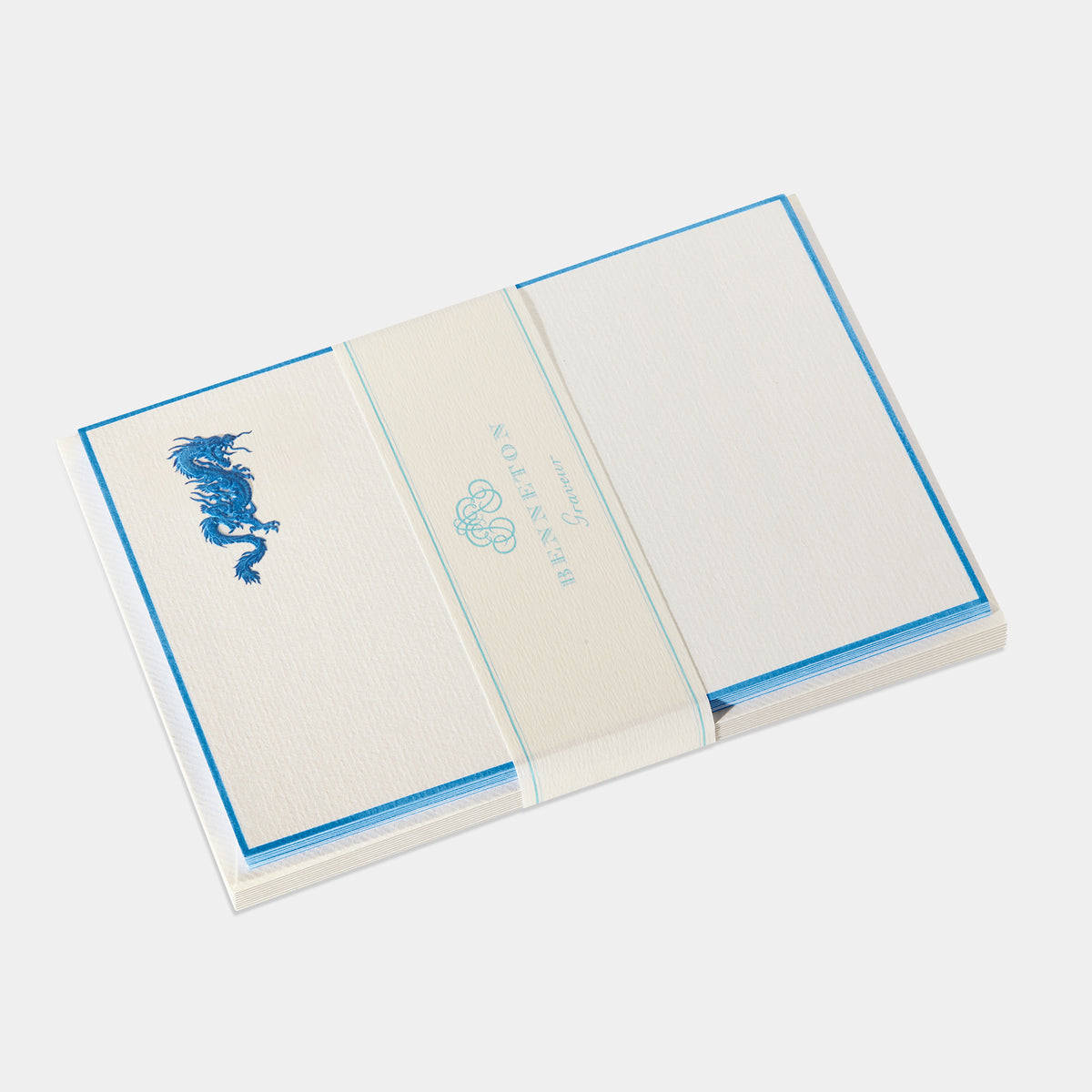 Cartes de correspondance de dragon bleu - Benneton Graveur