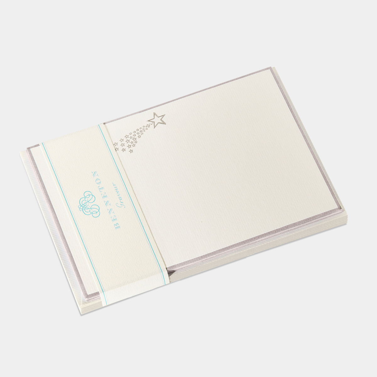 Cartes de correspondance de etoile filante argent- Benneton Graveur