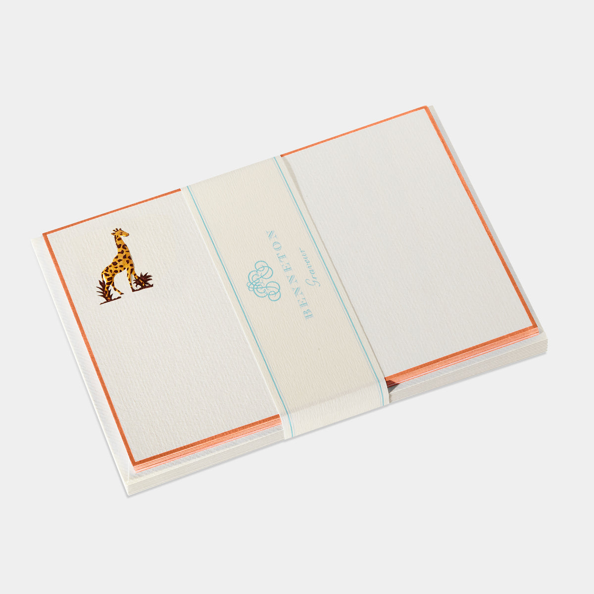 Cartes de correspondance de girafe- Benneton Graveur