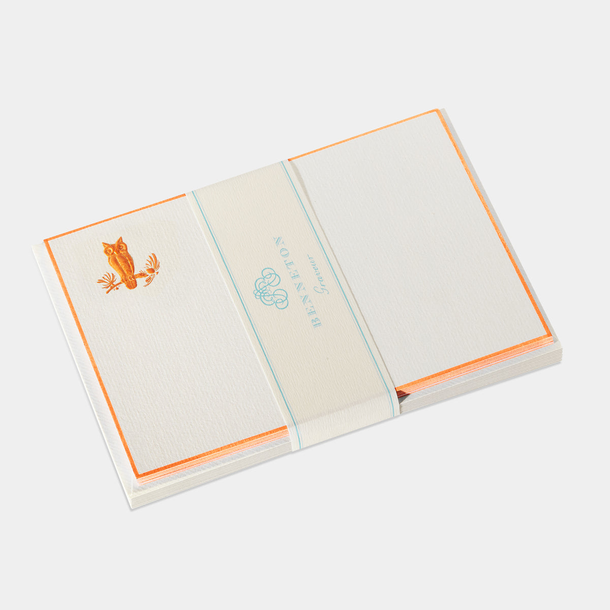 Cartes de correspondance de hiboux orange 