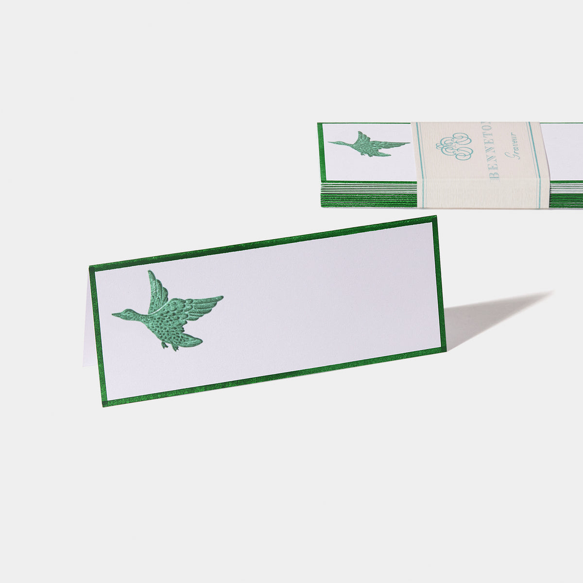 Cartes de table motif Canard Benneton Graveur