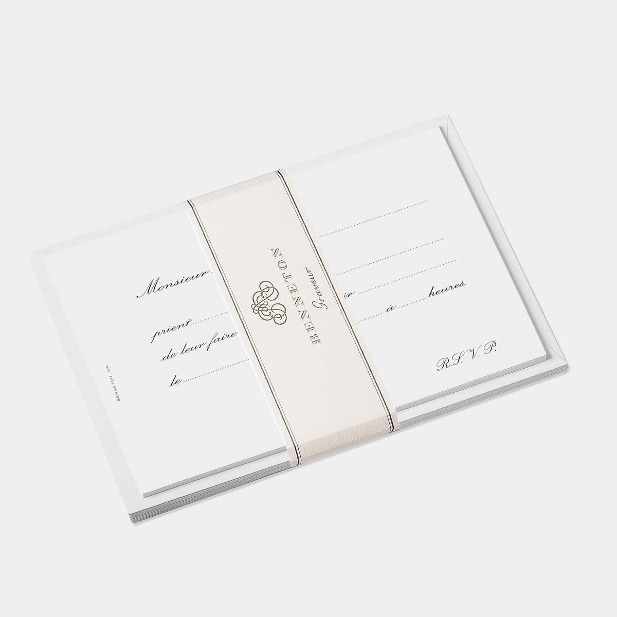 Coffret invitations "Monsieur et Madame prient" 