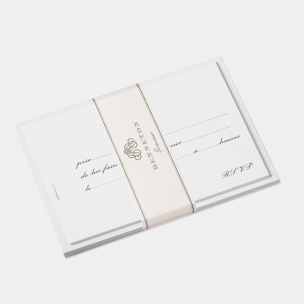 Coffret invitations "Monsieur ou Madame prie" 