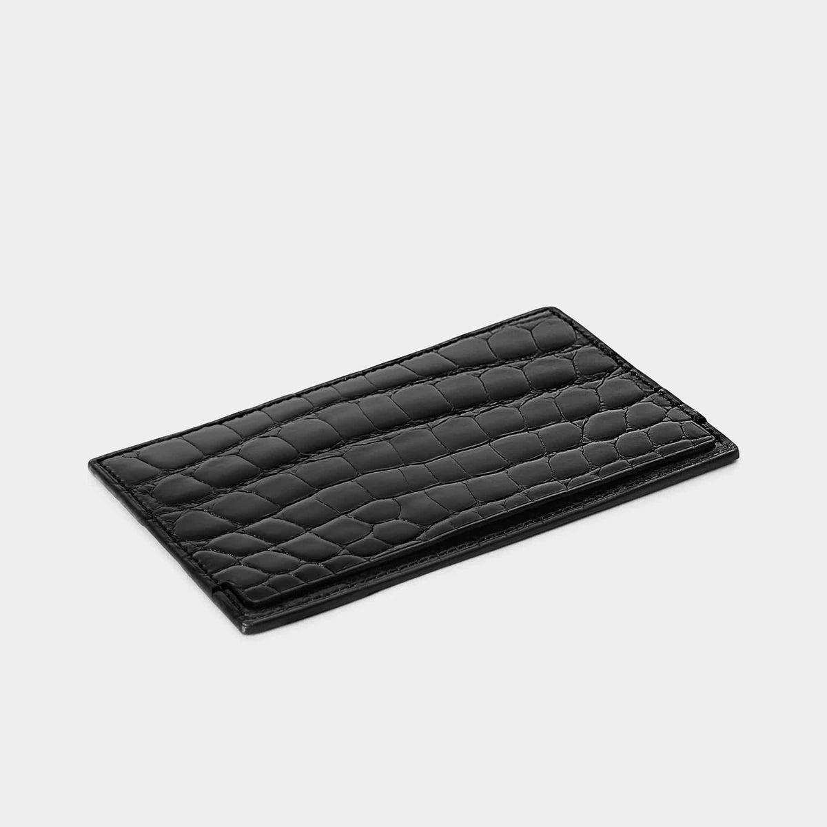Écritoire de poche alligator noir Benneton Graveur recto